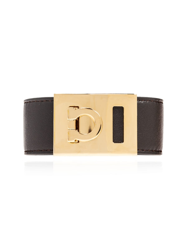 Gancini Buckle Leather
  Bracelet