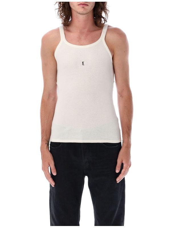 Logo Embroidery Cotton Tank Top