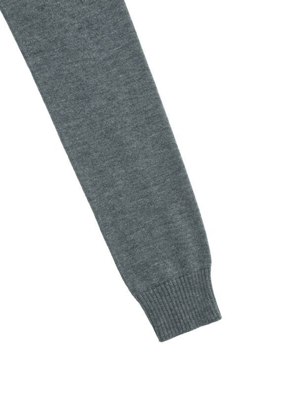 Logo Silk Cashmere V-Neck Top