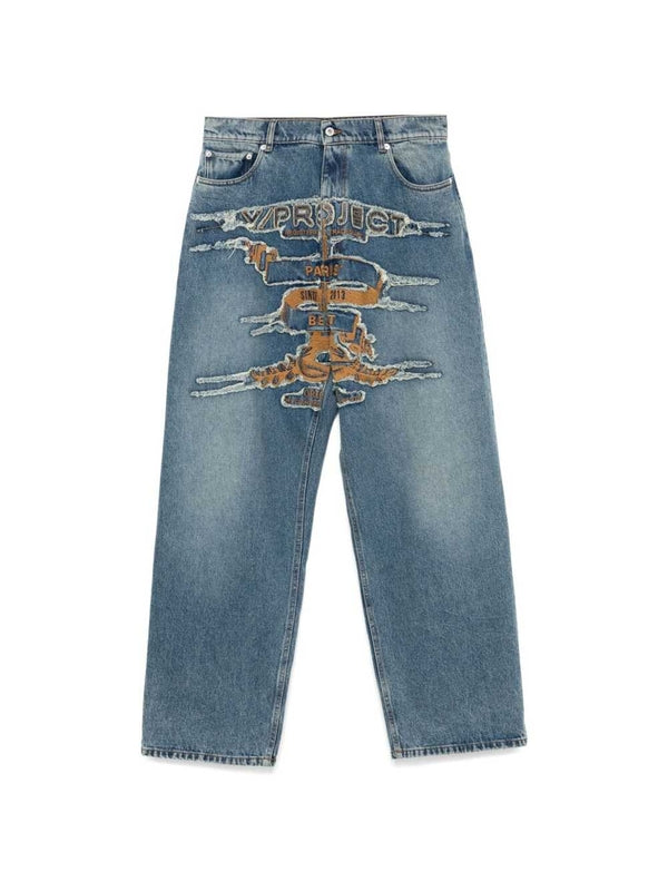 ロゴ入りデニムパンツ