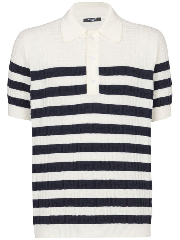 Stripe Wool Polo Shirt