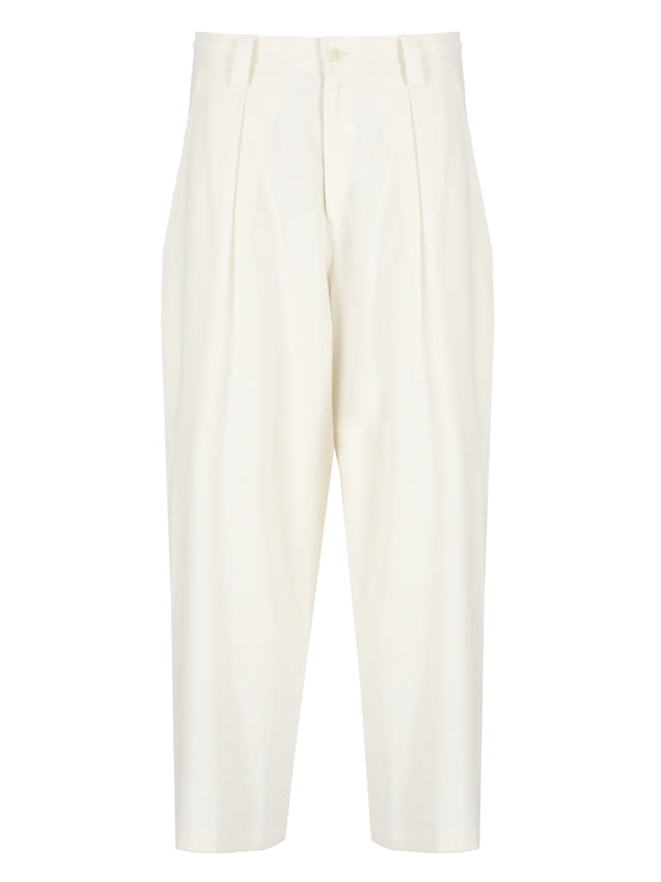 Pin-Tuck Detail Rayon Linen Pants