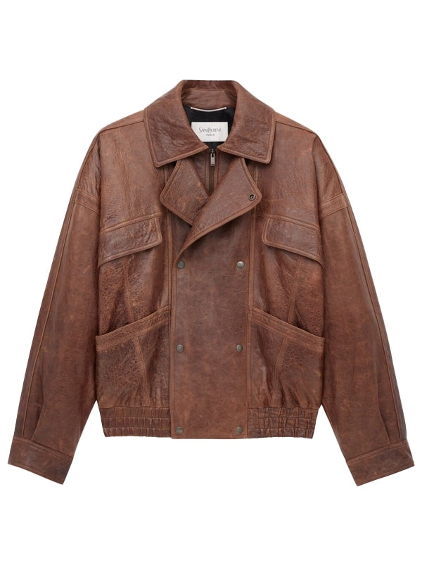 Vintage Leather Brown Jacket