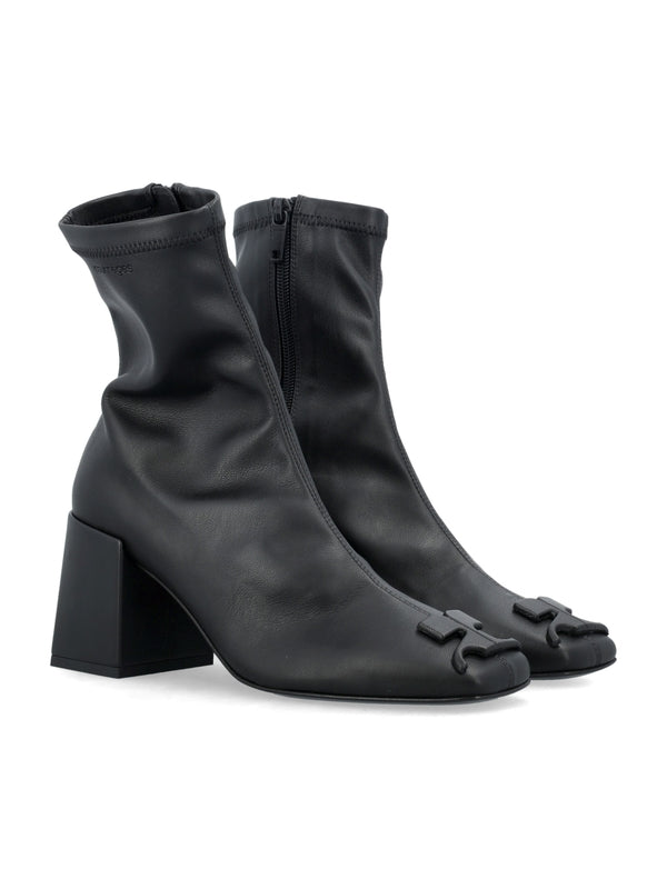 Courrèges - Reedition Logo Leather Ankle Boots - Jente