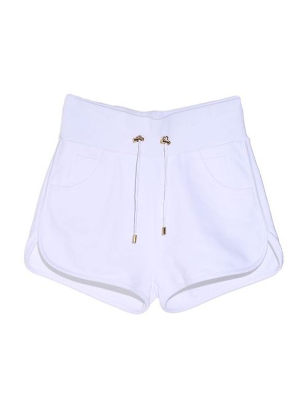 Back Logo Patch Drawstring Cotton Shorts