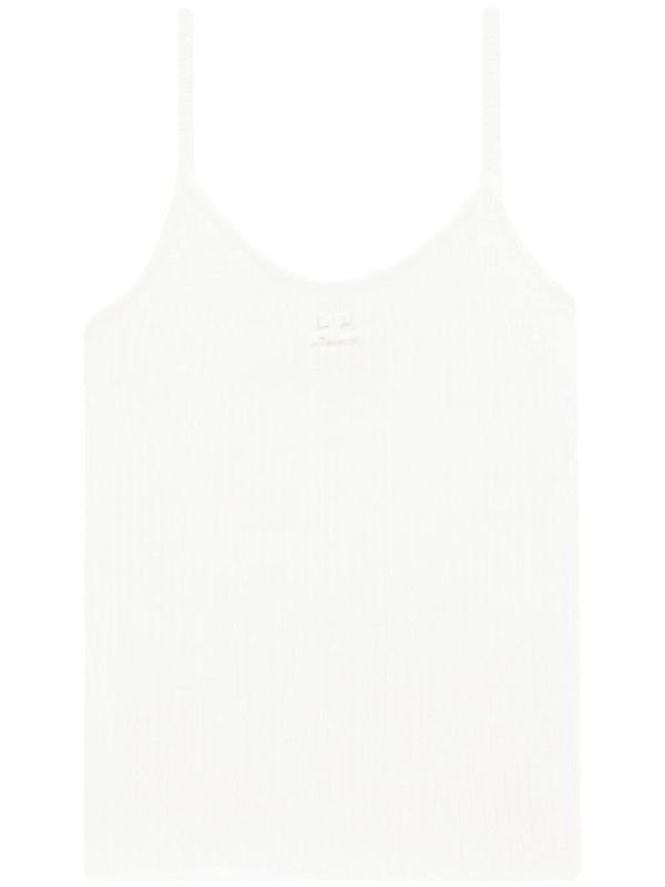 Courrèges - Logo Patch Rib Tank Top - Jente