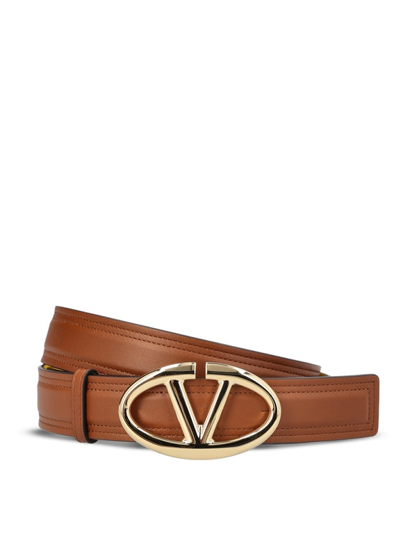 V Logo Calfskin Belt