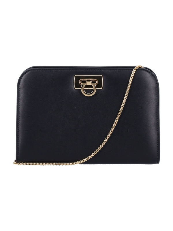 FERRAGAMO - Diana Leather Mini Clutch Bag - Jente