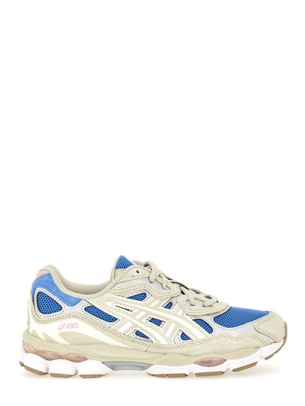 Asics Beige Blue Low Top Sneakers