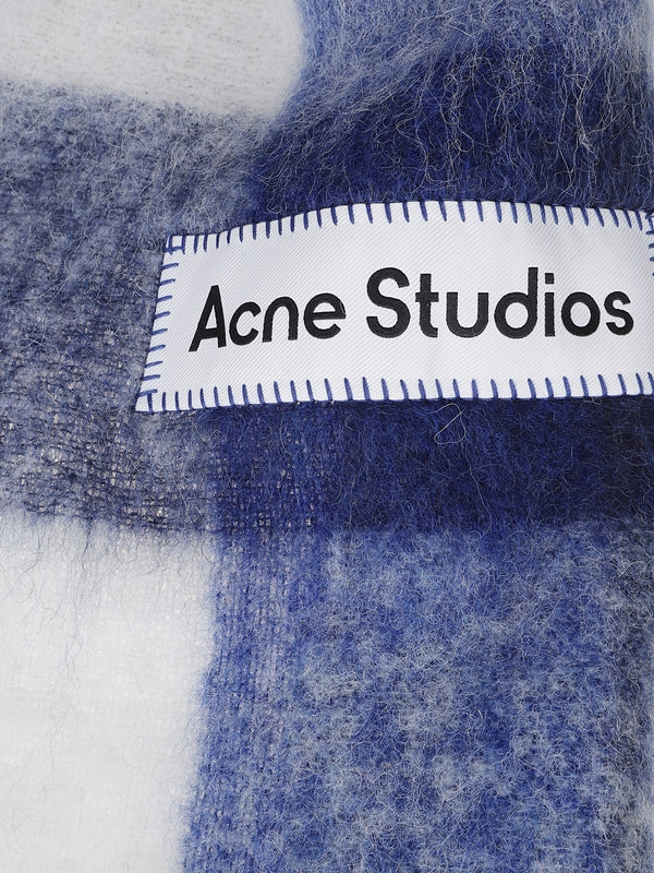 Acne Studios Blue Wool Mufflers