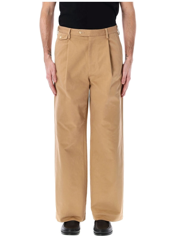 One Tuck Cotton Chino Pants