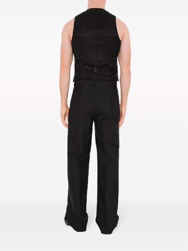 Wool Silk Tailored Pants