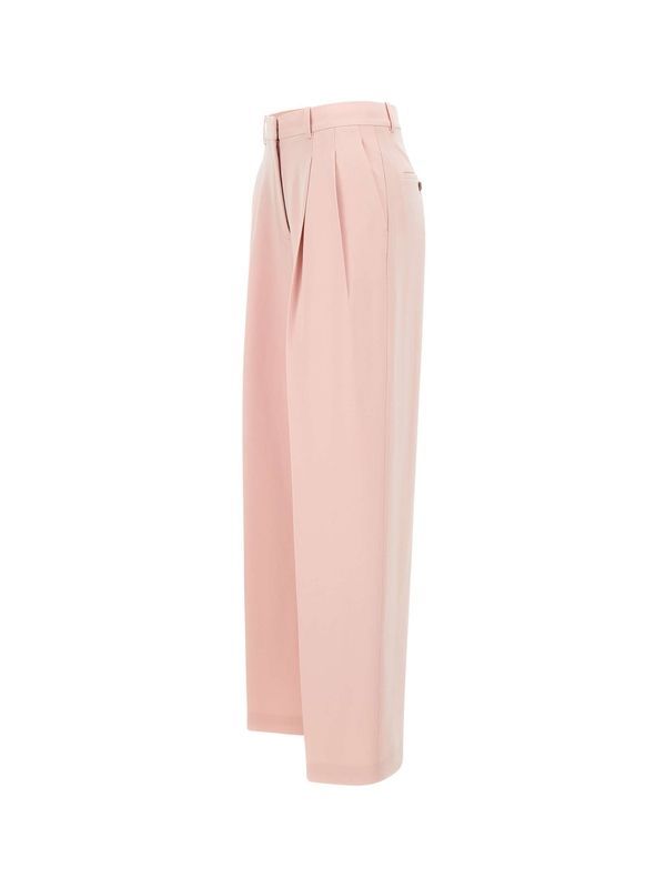 Straight Pin-Tuck Detail Pants