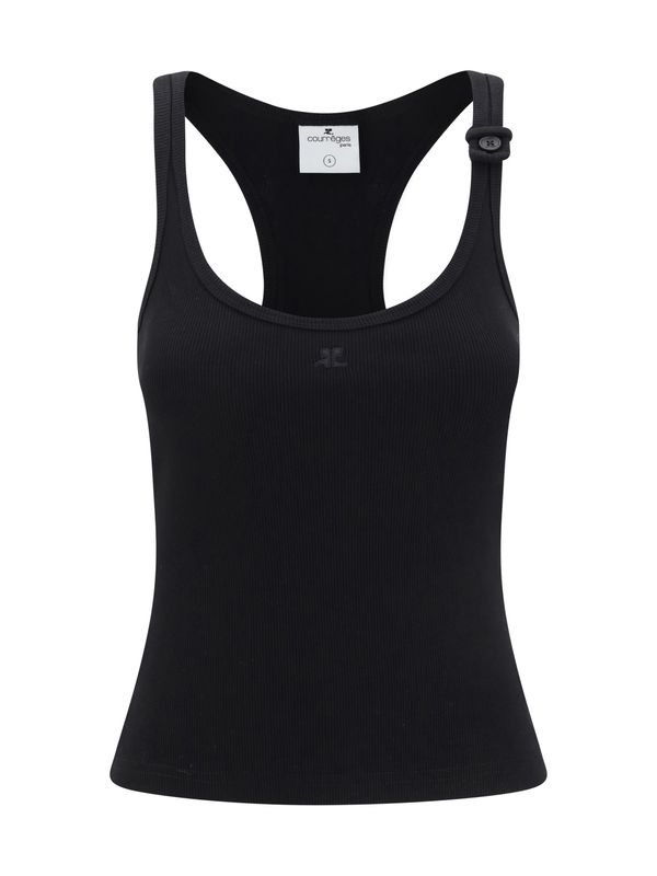 Re-edition Logo Embroidered Sleeveless Top