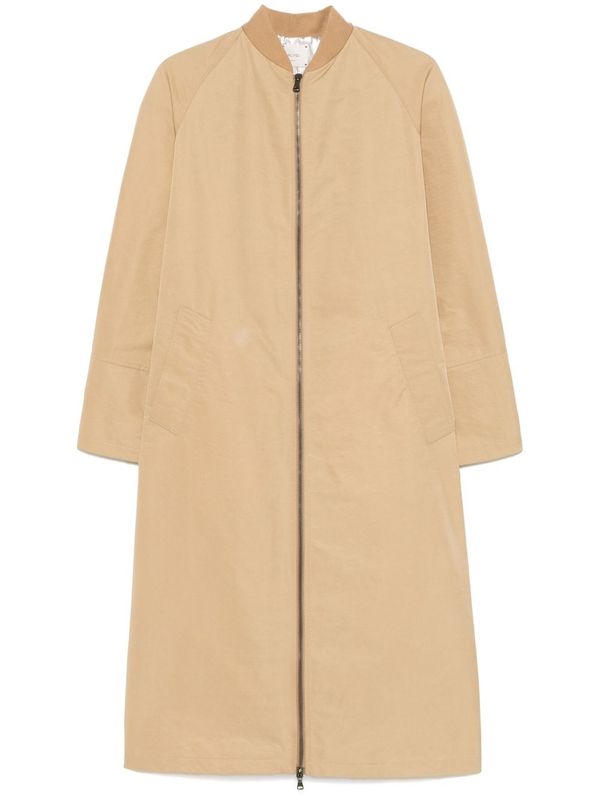 Zip-Up Long
  Coat