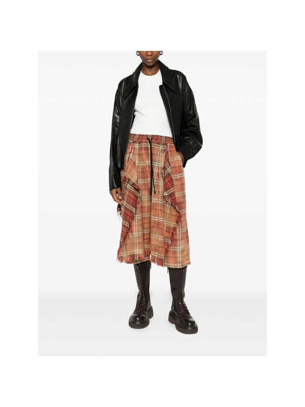 R13 Orange Checked Trousers