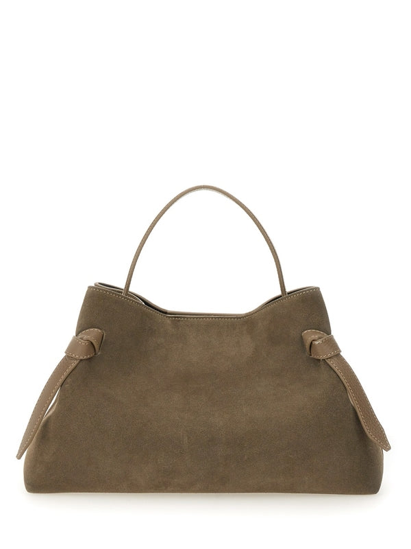 Oyster Suede Tote Bag