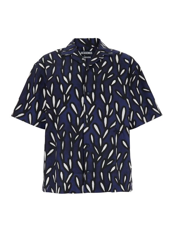 Allover Pattern Printing Cotton Shirt