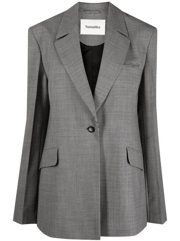 Check Single-Breasted Tailored Jacket