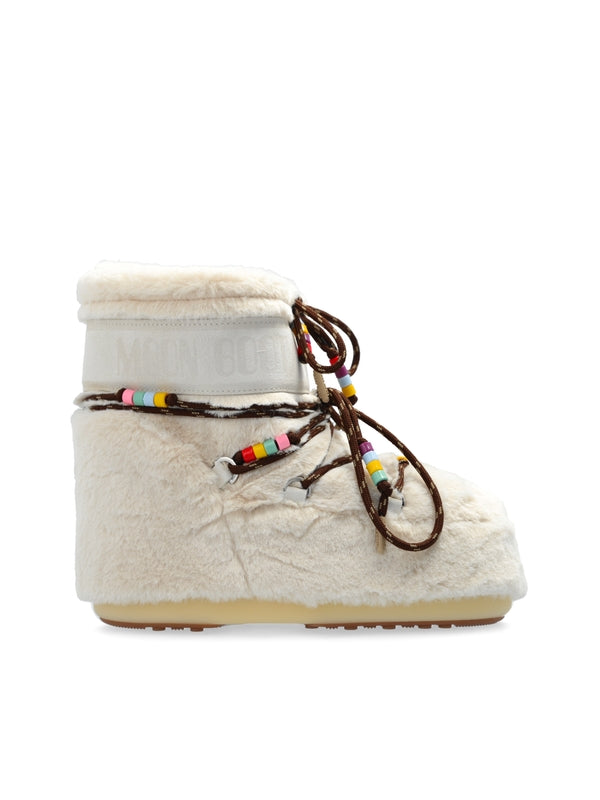 Icon Logo Fake
  Fur Lace-Up Boots