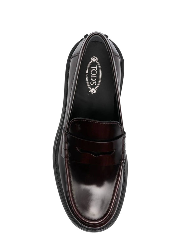 Black Leather Penny Loafers