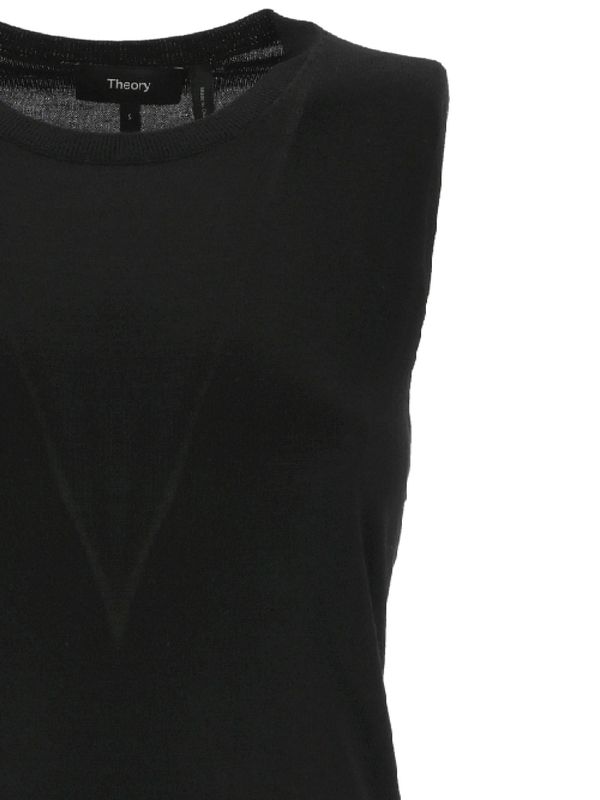 Crewneck Wool Sleeveless Top