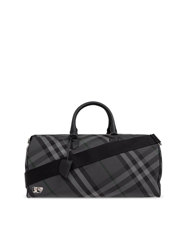 Grid Check Pattern Boston Bag