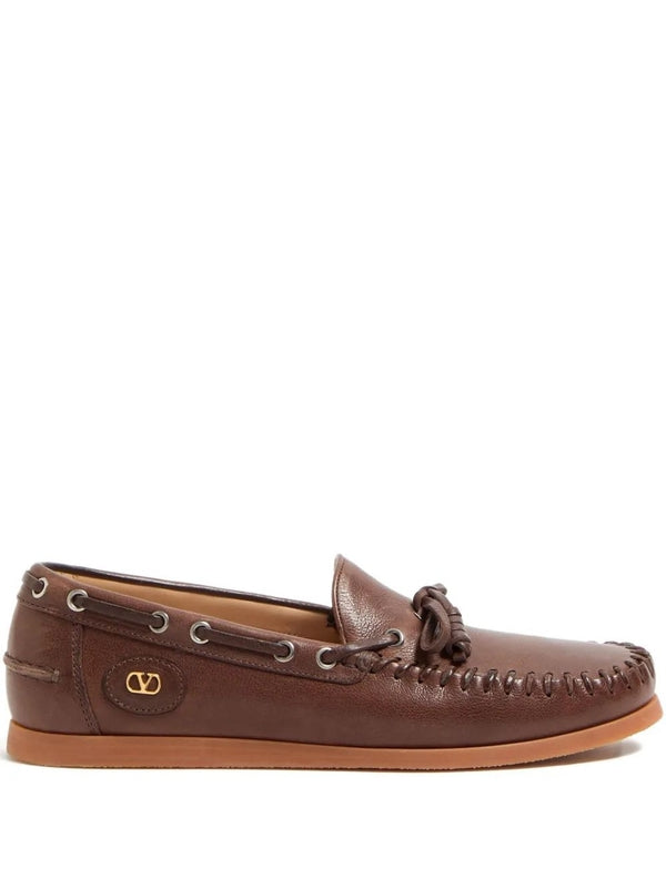 Valentino Brown Boat Shoes