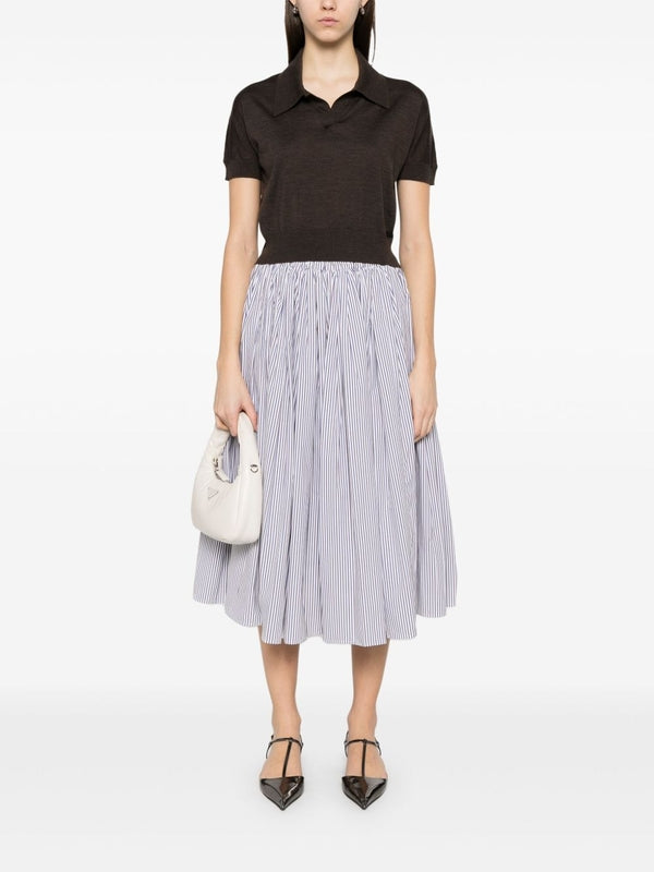 Triangle Logo Stripe Banding Skirt