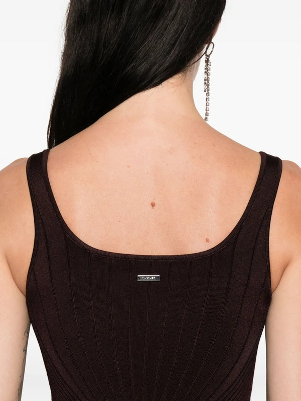 Mugler Black Sleeveless Top