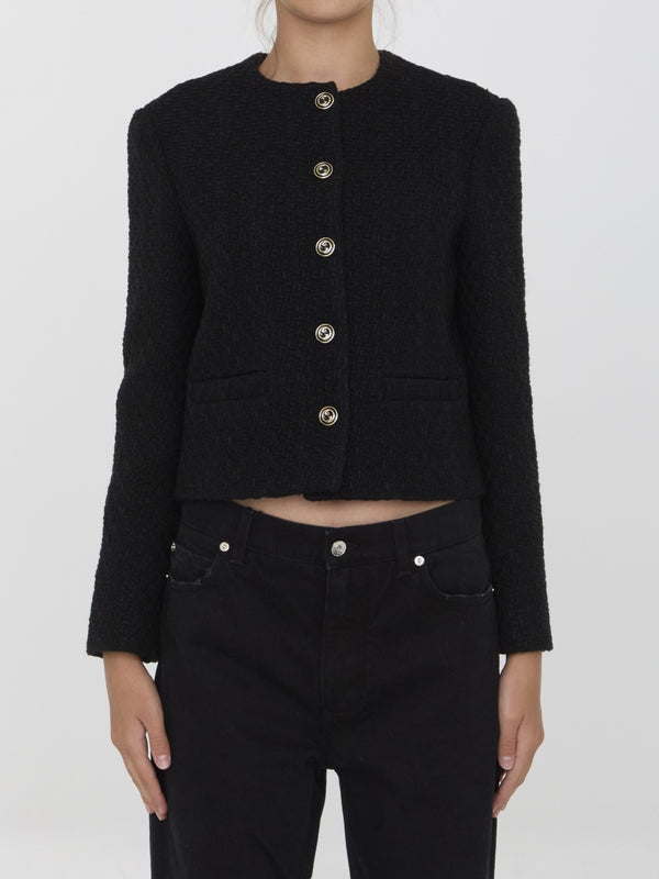 Tweed Cropped Jacket - Jente