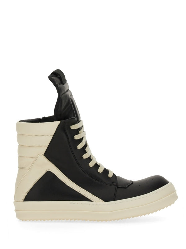 Rick Owens GEOBASKET Black High Top Sneakers