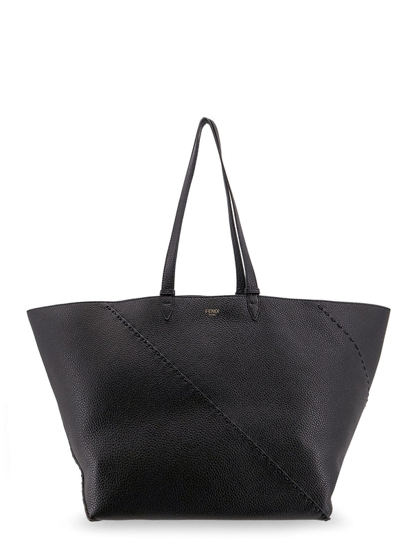 Selleria Logo Leather Large Tote Bag