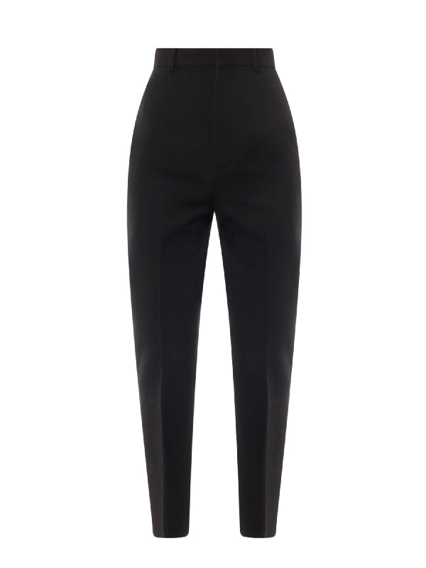 Black Wool Tailored Pants