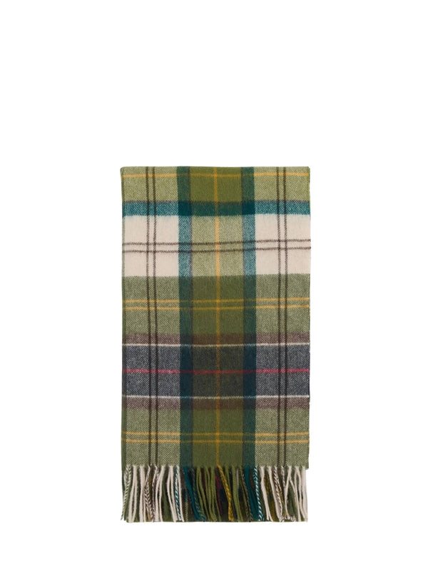 Barbour Green Checked Wool Mufflers