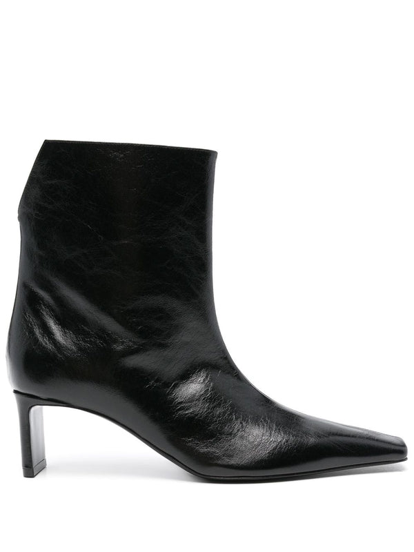 Khaite Black Ankle Boots