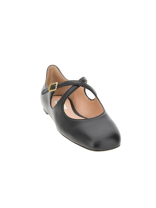 Bali Black Flat Shoes