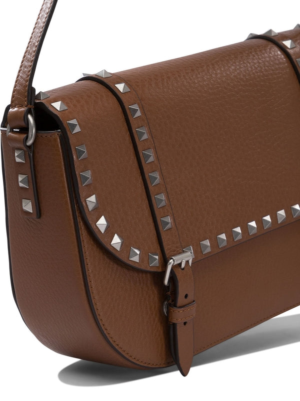 Rockstud Leather Messenger Crossbody Bag