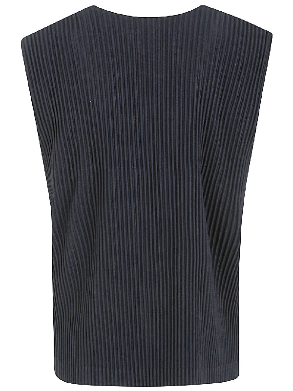 Allover Pleated Single Vest