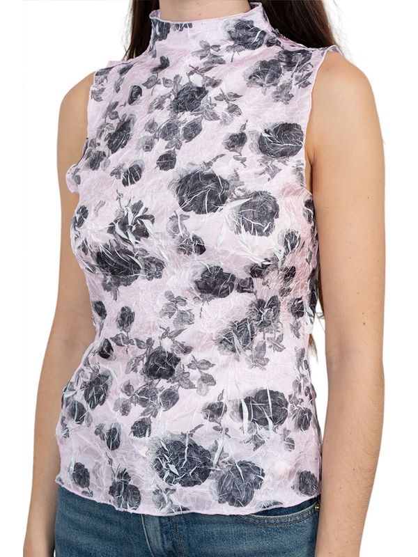 All-Over Flower Printing Sleeveless Top