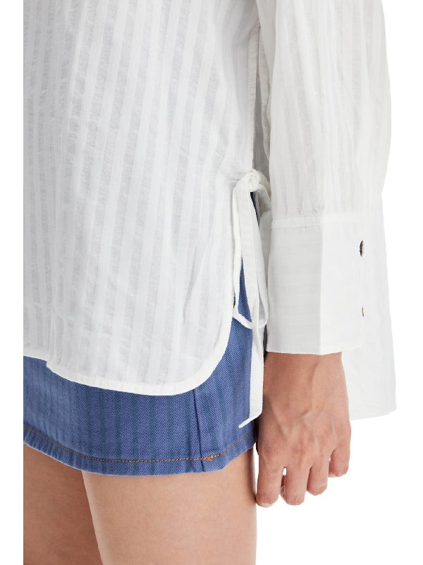 GANNI - Striped Cotton Shirt - Jente