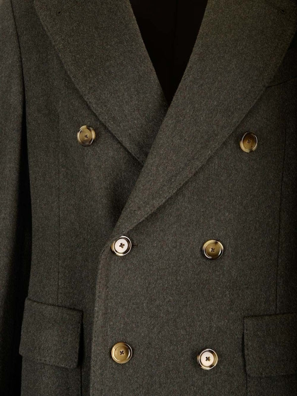 Wool Cashmere Double Breasted Coat