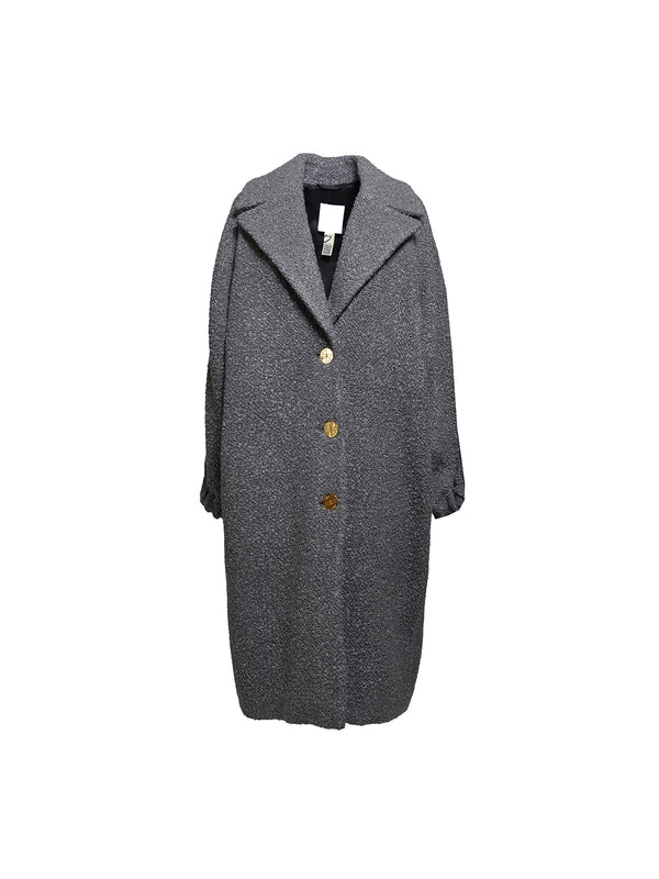 Wool Blend Boucle Single Coat