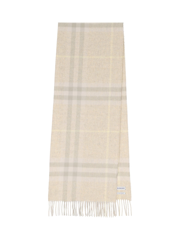 Check Pattern Cashmere Scarf