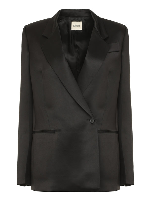 Peak Detail Satin Tailored Jacket