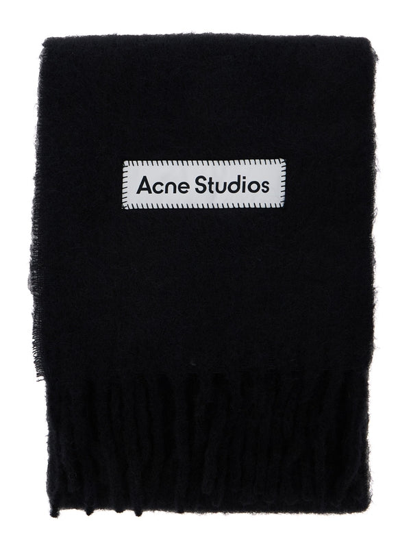 Acne Studios Black Wool Mufflers