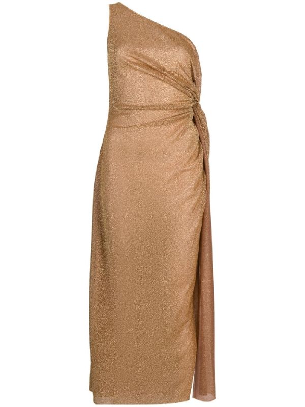 Lumiere One-Shoulder Midi Dress