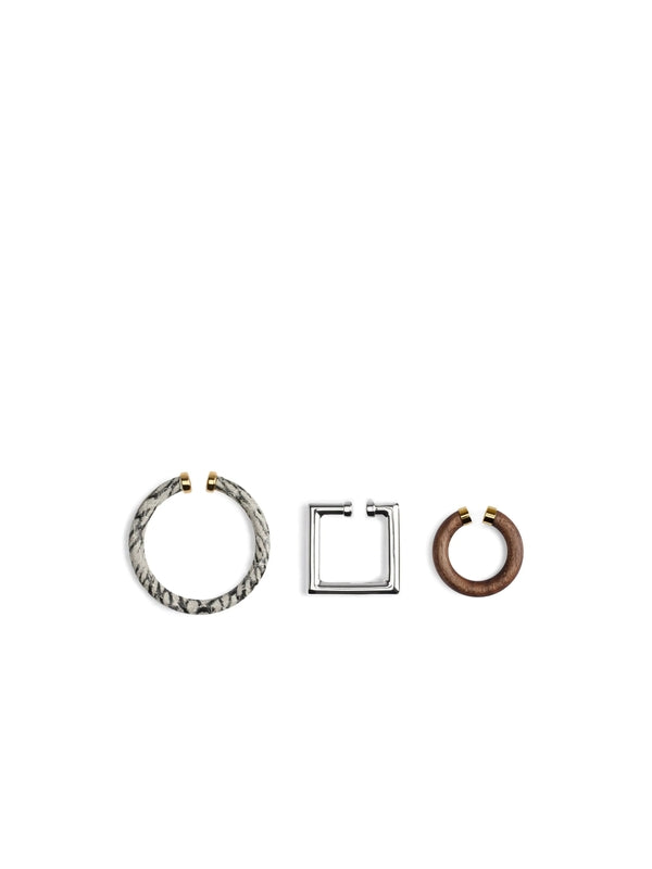 Round Square Ear Cuff Earrings