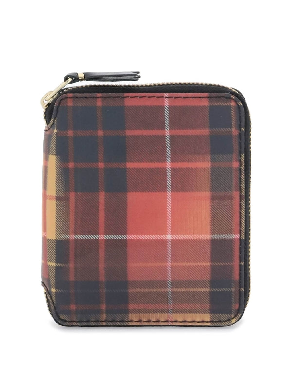 Tartan Check Zip Around Wallet - Jente