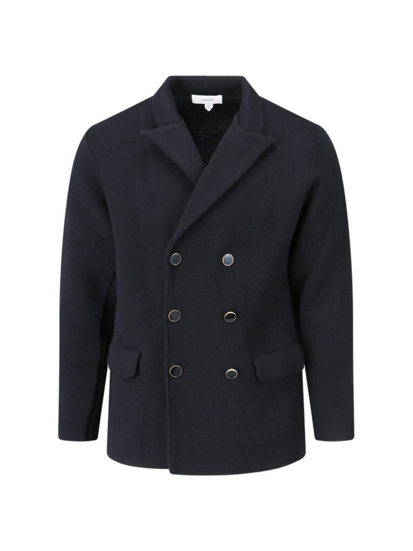 LARDINI - Boutonniere Wool Double Blazer - Jente